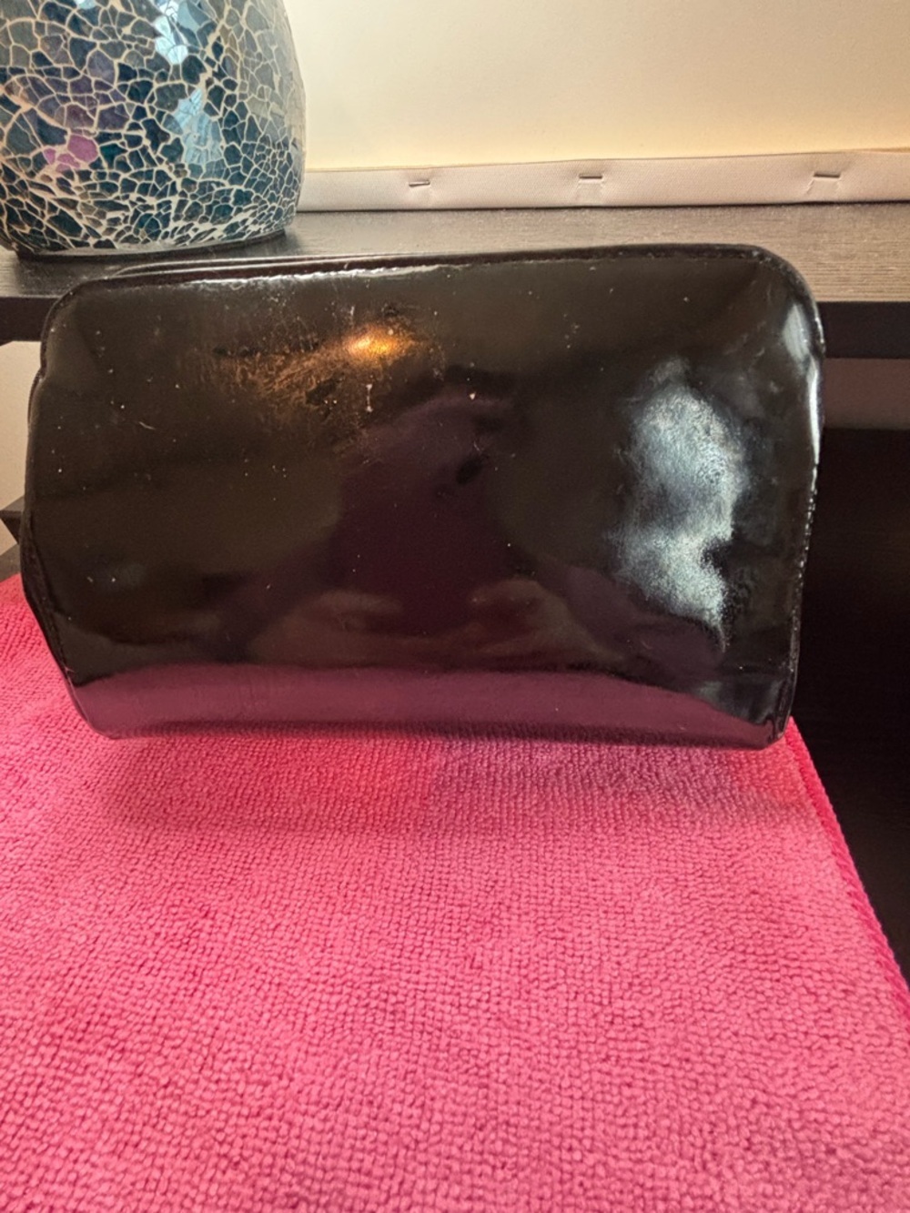 Authentic Vintage Chanel Black Patent Leather Pouch – WOC Conversion with Card - Picture 3 of 11
